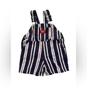 Vintage Oshkosh Size 2T Nautical Print Shortalls